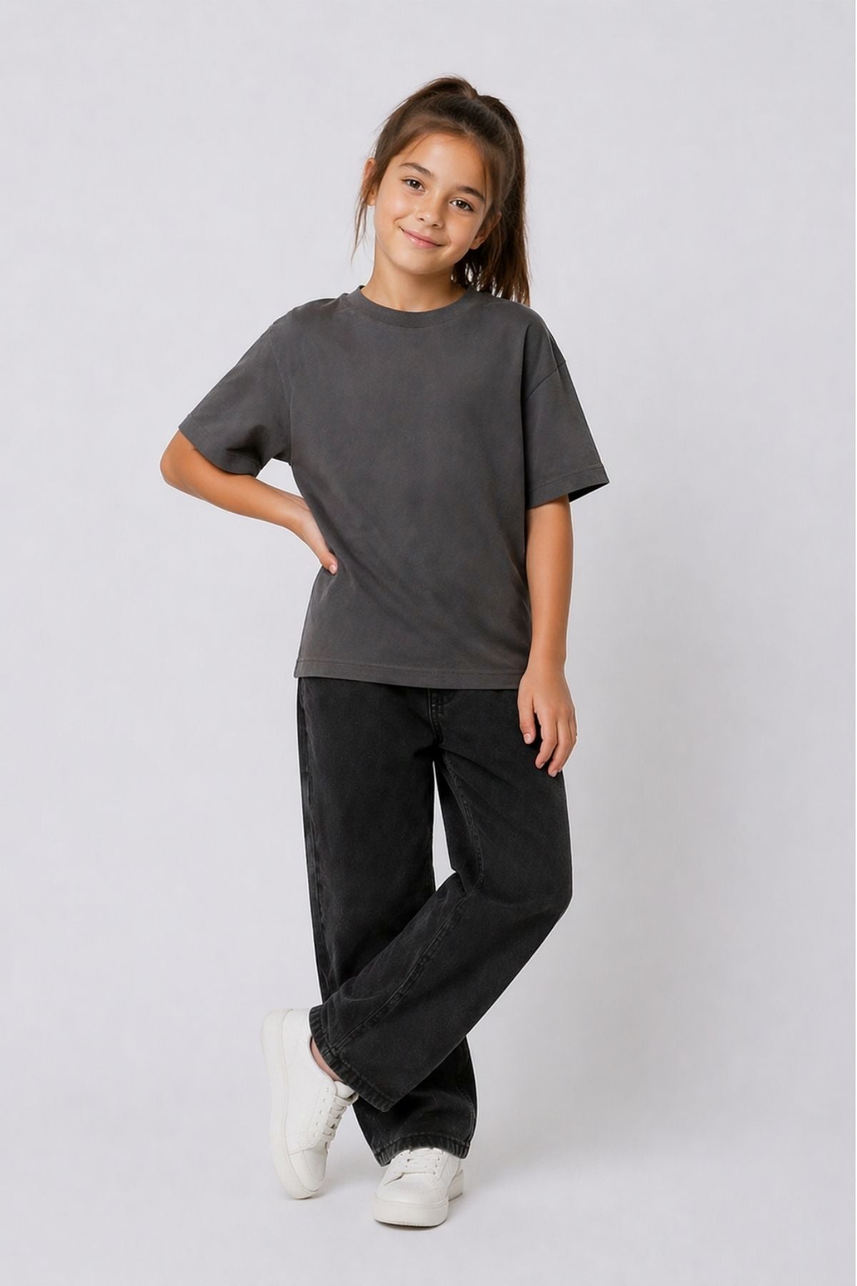 Unisex Basic Kısa Kollu Çocuk T-Shirt