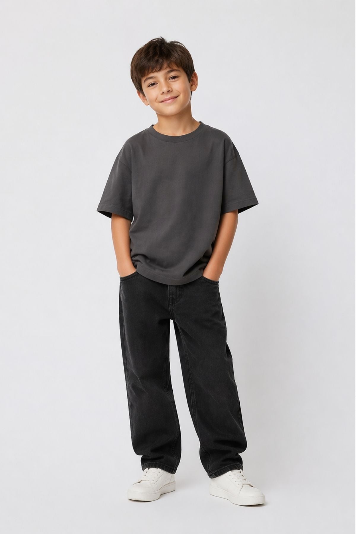 Unisex Basic Kısa Kollu Çocuk T-Shirt