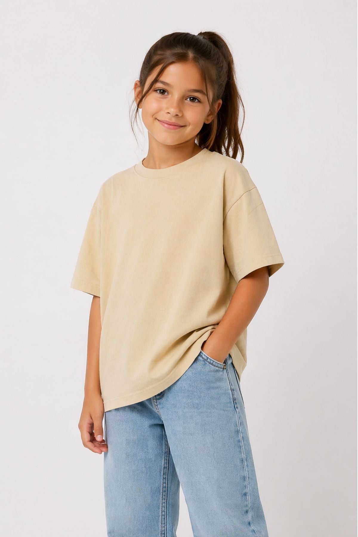 Unisex Basic Kısa Kollu Çocuk T-Shirt