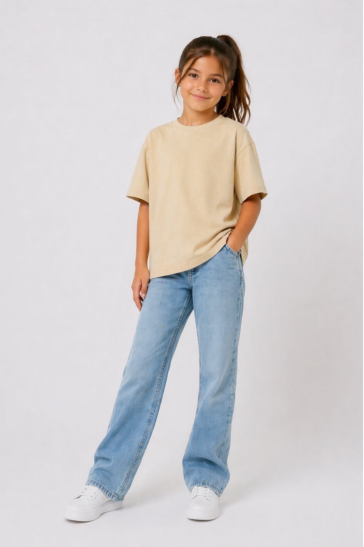 Unisex Basic Kısa Kollu Çocuk T-Shirt