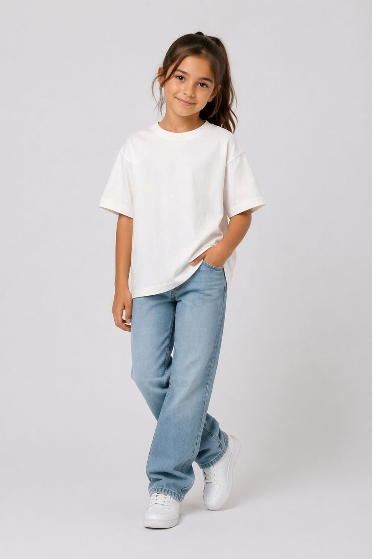 Unisex Basic Kısa Kollu Çocuk T-Shirt