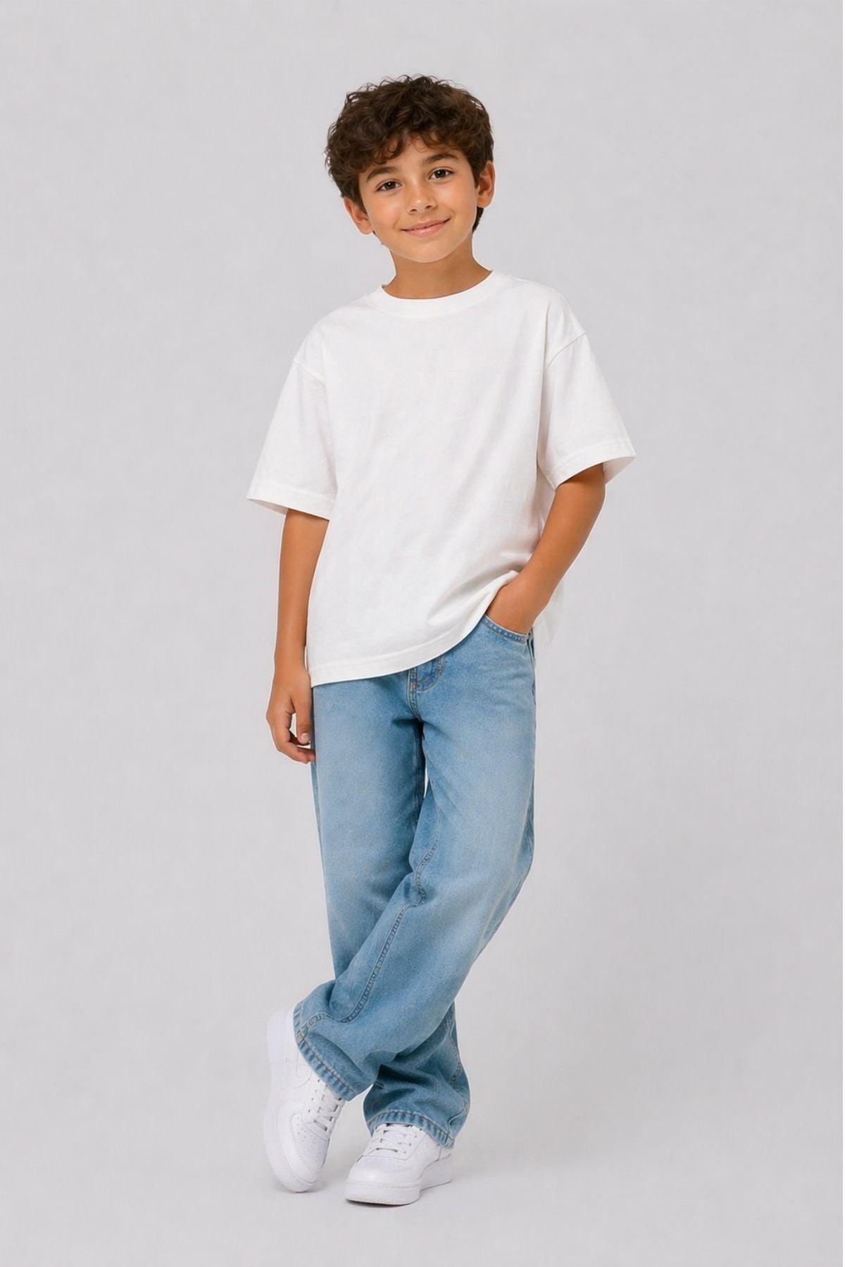 Unisex Basic Kısa Kollu Çocuk T-Shirt