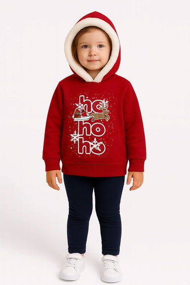 Unisex Noal Baba Baskılı Kapüşonlu Sweatshirt