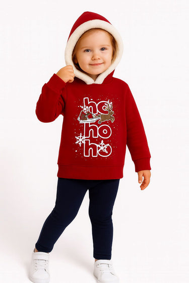 Unisex Noal Baba Baskılı Kapüşonlu Sweatshirt