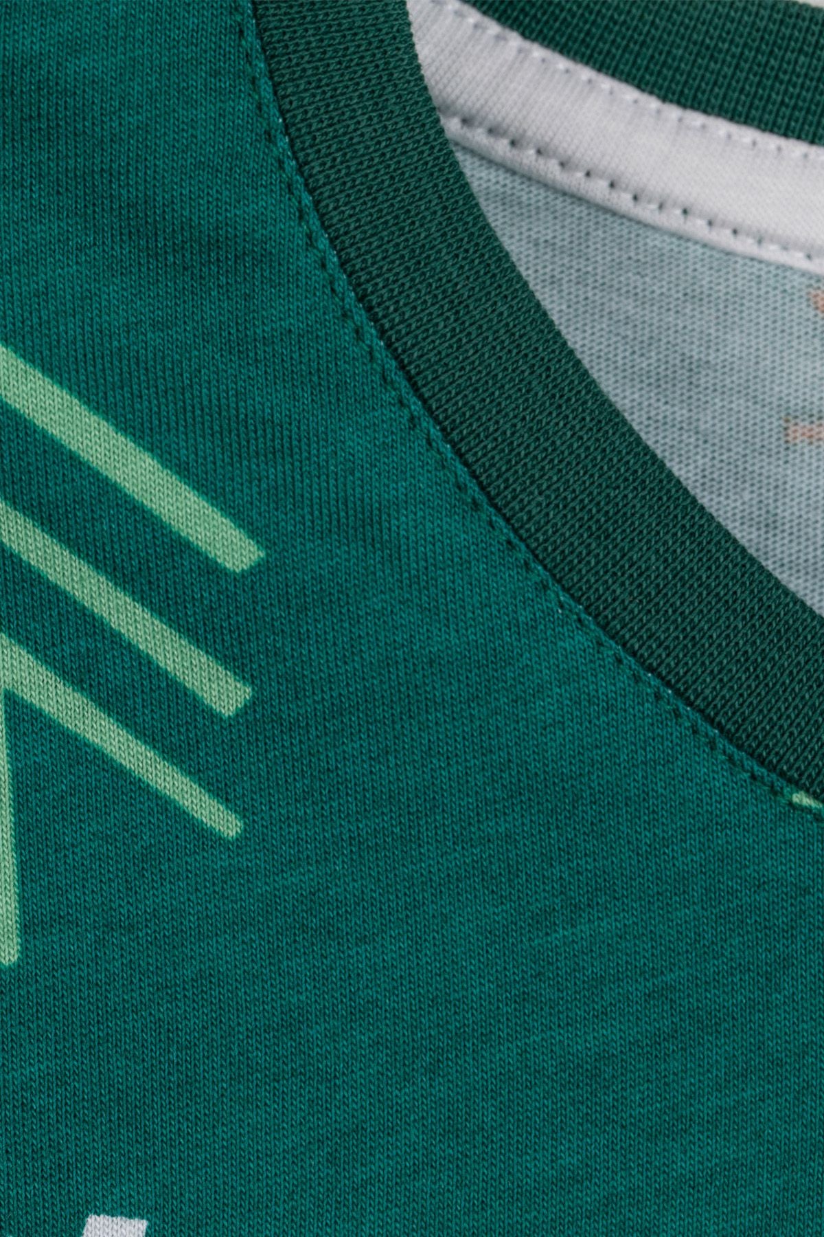 Sevimli Kardan Adam-Penguen Desenli %100 Pamuk Unisex Çocuk Pijama Takımı